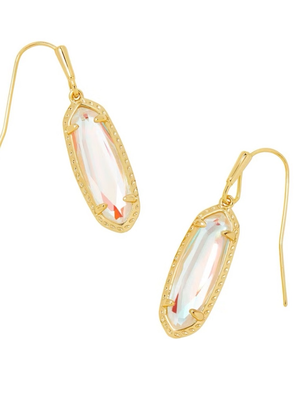 Kendra Scott Eva Dichroic Glass 14K Gold Over Brass Drop Earrings